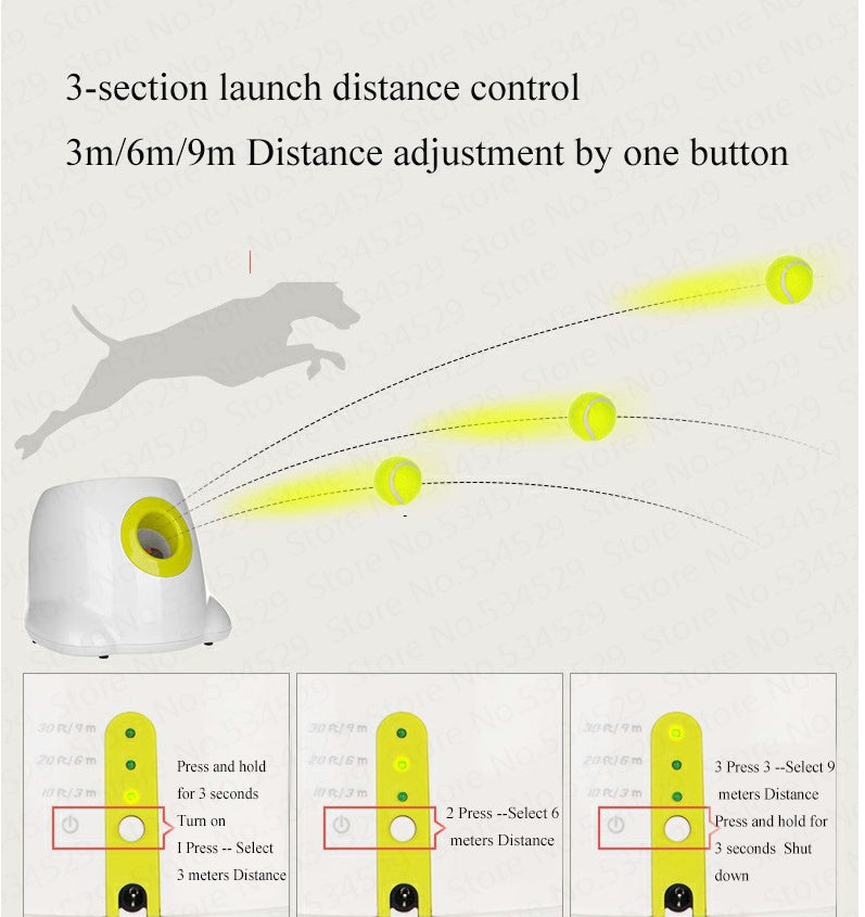 "Automatic Interactive Dog Ball Launcher – Pet Toy for Fetch & Playtime Fun"