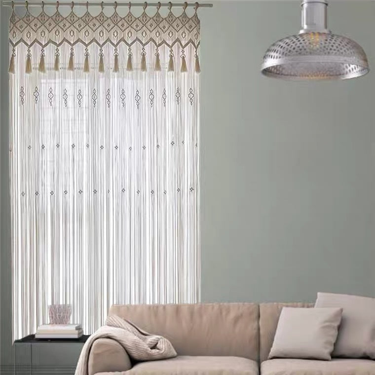 "Bohemian Hand-Woven Tapestry Curtain – Wedding Backdrop, Room Partition & Decorative Hanging"