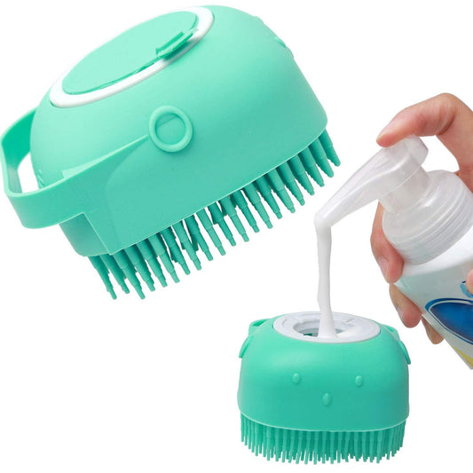 "Pet Dog Shampoo Massager Brush – Soft Silicone Grooming & Bathing Comb for Cats & Dogs"