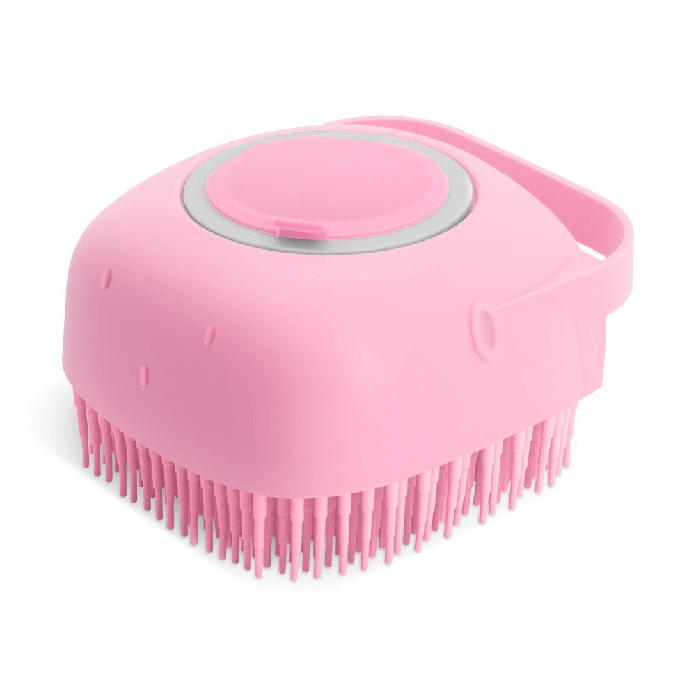 "Pet Dog Shampoo Massager Brush – Soft Silicone Grooming & Bathing Comb for Cats & Dogs"