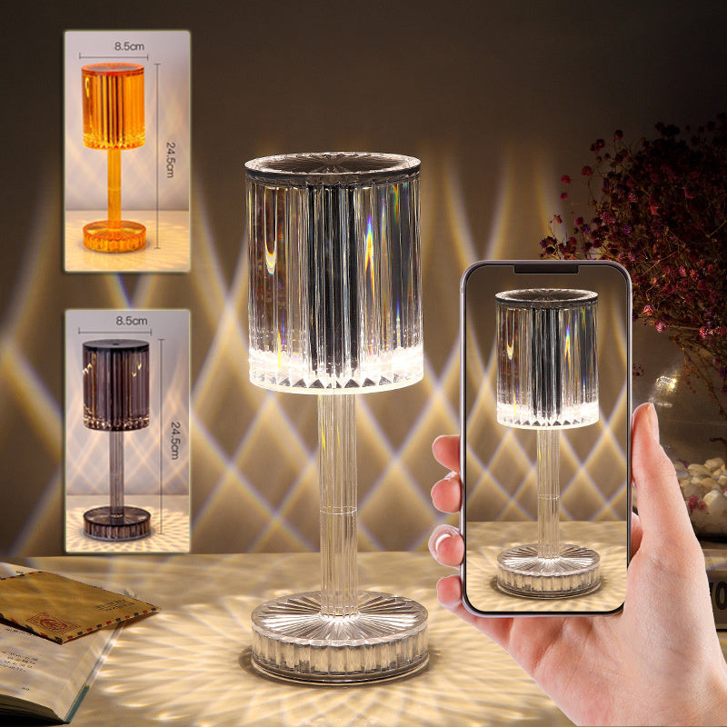 "Crystal Diamond Table Lamp – Romantic Warm LED Night Light for Home Décor & Gifts"