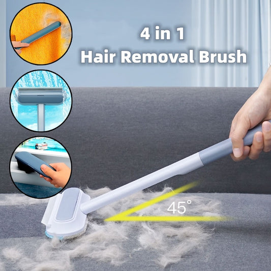 "4-in-1 Pet Hair Removal Brush – Multifunctional Dog & Cat Hair Cleaner and Window Screen Tool"
