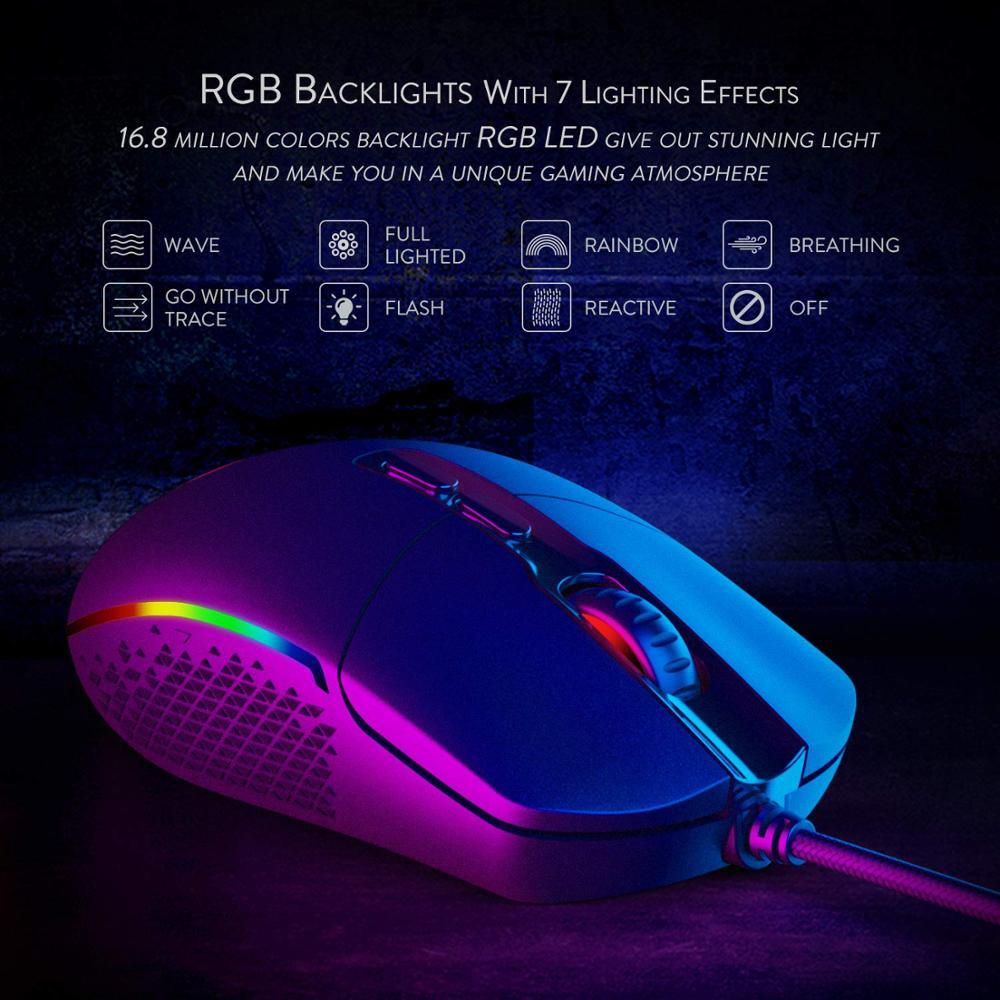 Ergonomic Gaming Mouse – High-Precision Wired/Wireless RGB LED Mouse for Gamers"