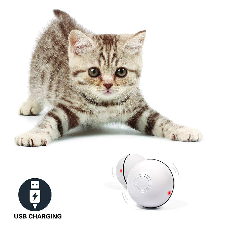 "LED Laser Electronic Rolling Cat Toy Ball – Interactive Funny Pet Toy for Cats"