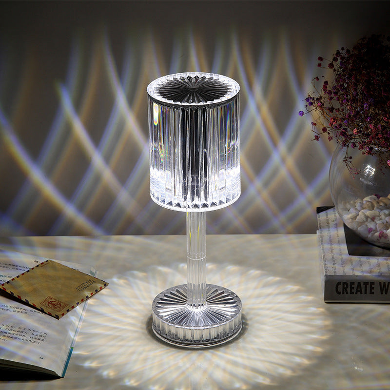 "Crystal Diamond Table Lamp – Romantic Warm LED Night Light for Home Décor & Gifts"