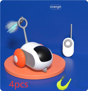 "Remote Control Interactive Cat Car Toy – USB Rechargeable, Automatic Self-Moving Smart Pet Toy"