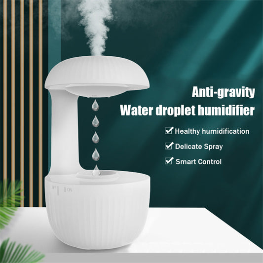 "Anti-Gravity Air Humidifier – Silent Cool Mist Maker with Levitating Water Drops for Relaxation & Fatigue Relief"