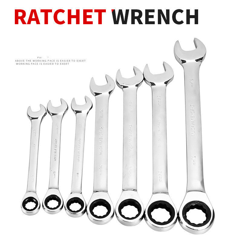 "Automatic Ratchet Combination Wrench – Mechanical Quick-Release Hand Tool"