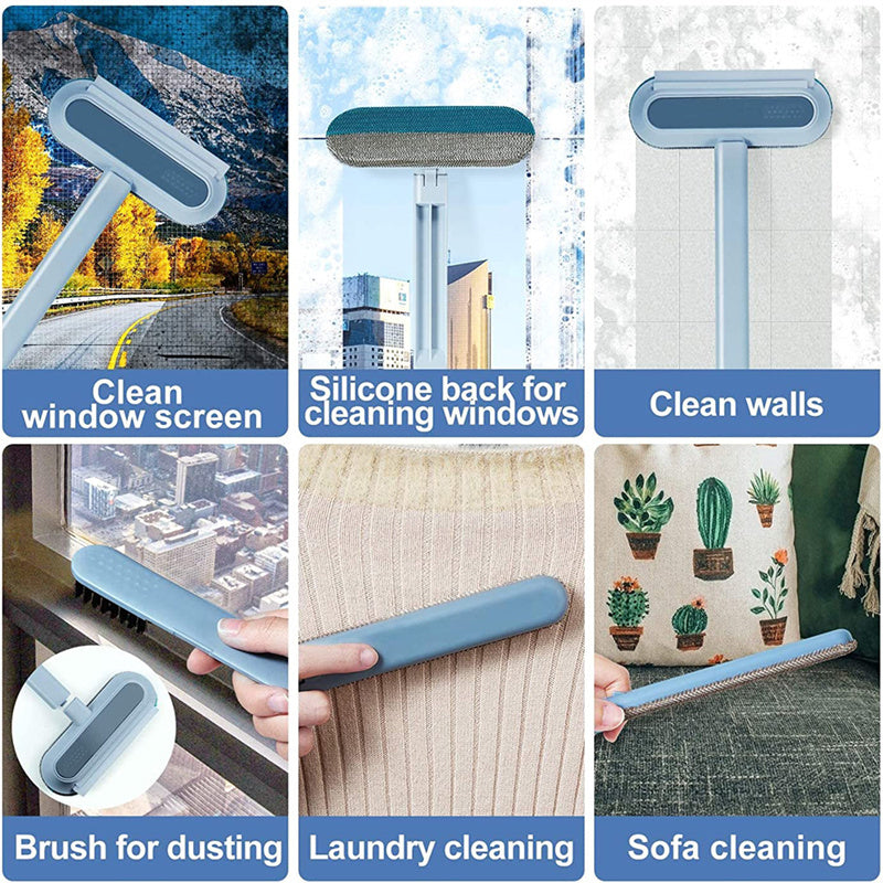 "4-in-1 Pet Hair Removal Brush – Multifunctional Dog & Cat Hair Cleaner and Window Screen Tool"