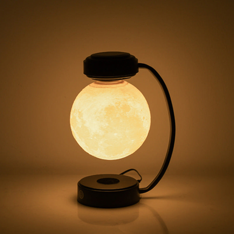 "3D LED Moon Night Light – Wireless Magnetic Levitating Rotating Floating Lamp for Home, Office & Bookshop Decor"
