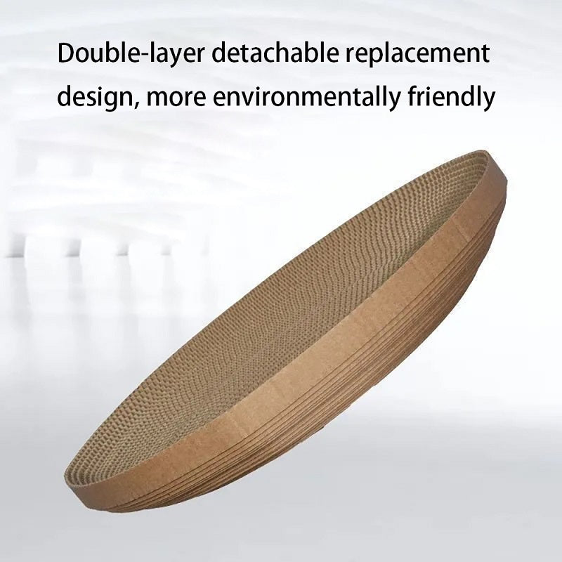 "Round Cat Scratch Plate – Durable Pet Scratching Pad for Cats"