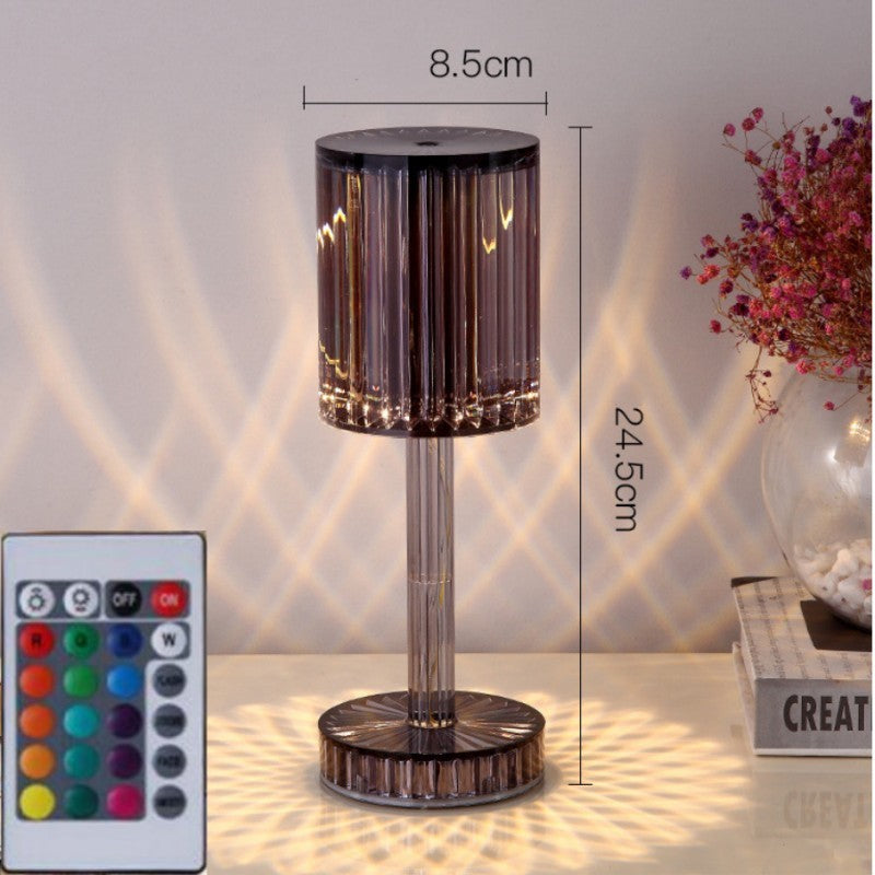 "Crystal Diamond Table Lamp – Romantic Warm LED Night Light for Home Décor & Gifts"