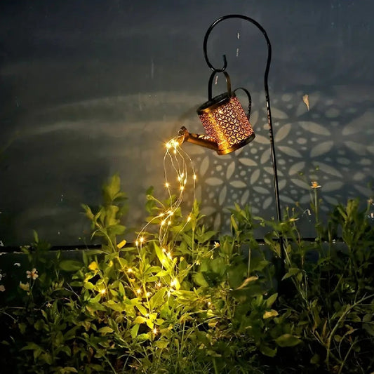 "Solar Watering Can Outdoor Lights – Decorative Metal Hanging Garden Lamp, Waterproof Yard & Patio Décor, Perfect Gift for Mom"