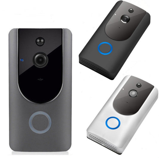 "Smart WiFi Video Doorbell Camera with Night Vision – Wireless IP Door Bell, Visual Intercom & Chime Security System"