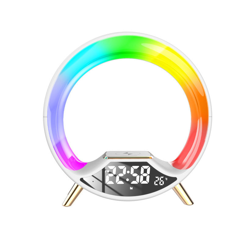 "O Light 3-in-1 Wireless Charging Station with Bluetooth Speaker & LED Night Light – Multifunctional Desk & Bedside Lamp"