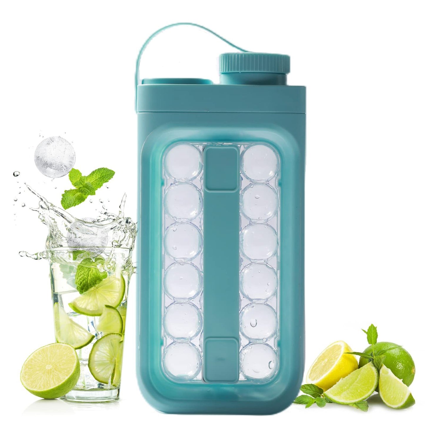 "2-in-1 Ice Ball Maker Kettle – Portable Quick-Release Cold Water Pitcher for Summer"