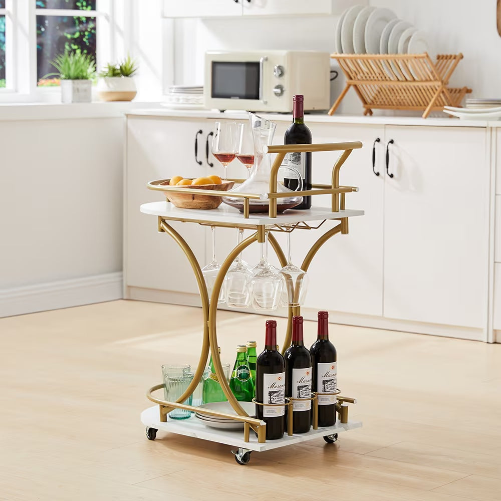 "Multi-Layer Serving Trolley for Drinks, Kitchen & Home Décor"