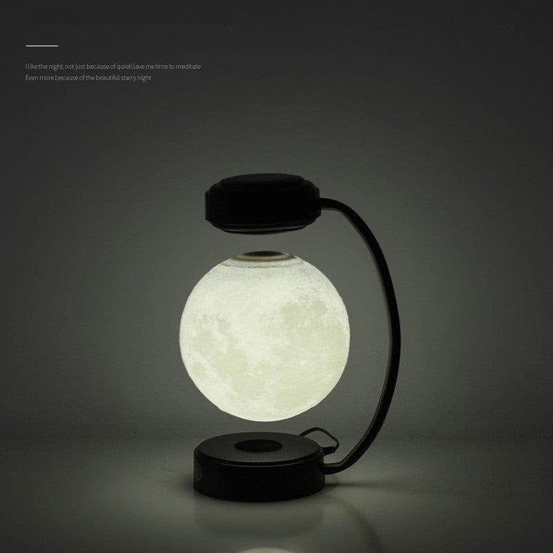 "3D LED Moon Night Light – Wireless Magnetic Levitating Rotating Floating Lamp for Home, Office & Bookshop Decor"