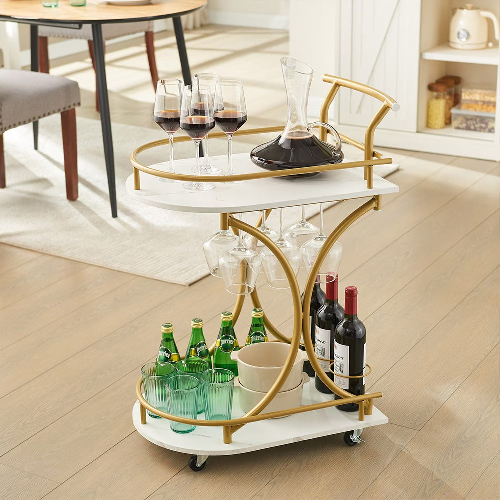"Multi-Layer Serving Trolley for Drinks, Kitchen & Home Décor"