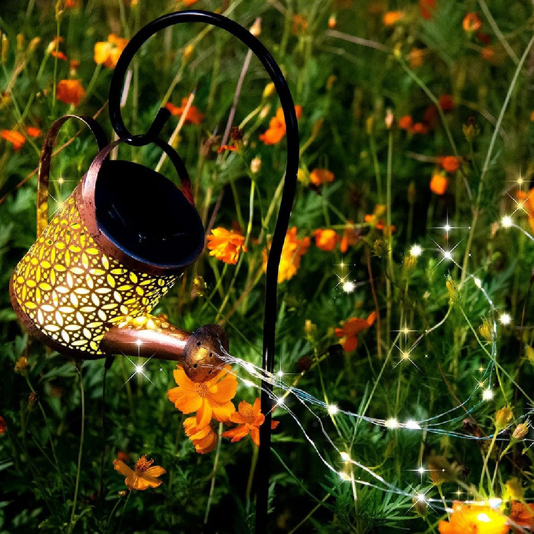 "Solar Watering Can Outdoor Lights – Decorative Metal Hanging Garden Lamp, Waterproof Yard & Patio Décor, Perfect Gift for Mom"
