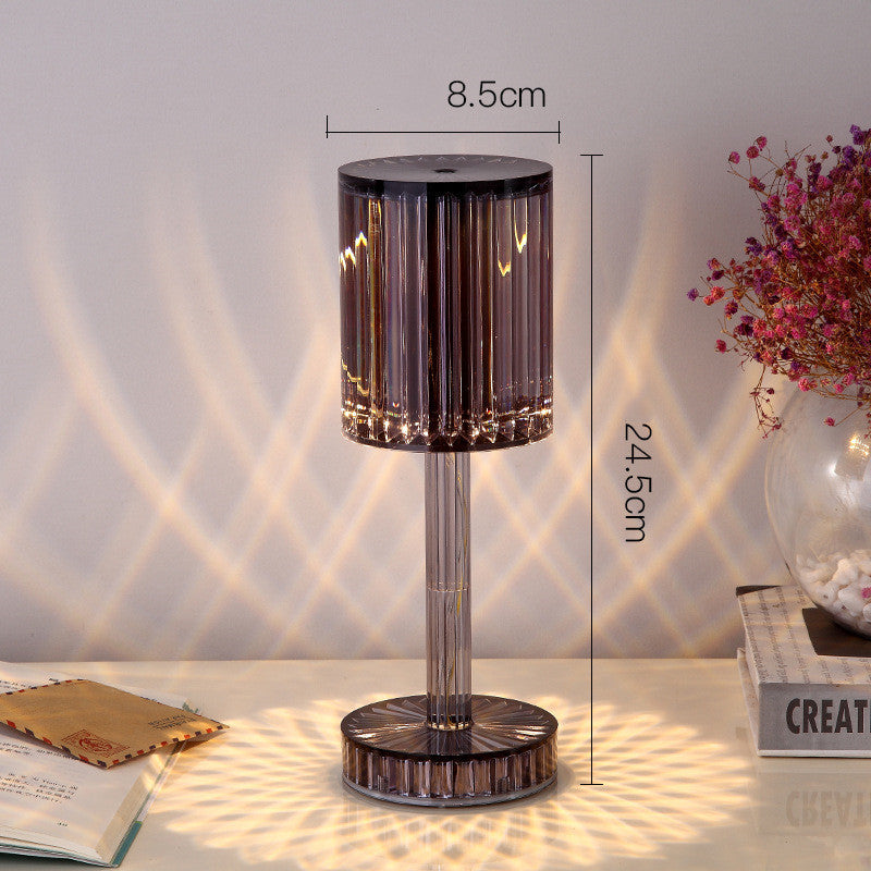 "Crystal Diamond Table Lamp – Romantic Warm LED Night Light for Home Décor & Gifts"