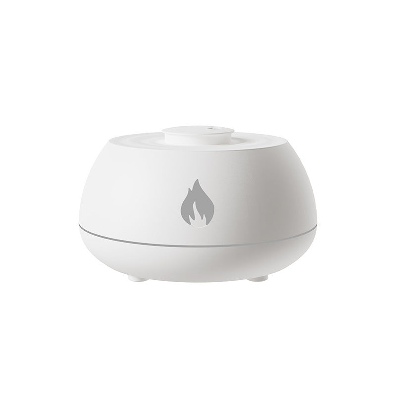 "Flame Humidifier & Aromatherapy Diffuser – 7-Color LED Light, 130ML USB Essential Oil Diffuser for Home & Room Fragrance"