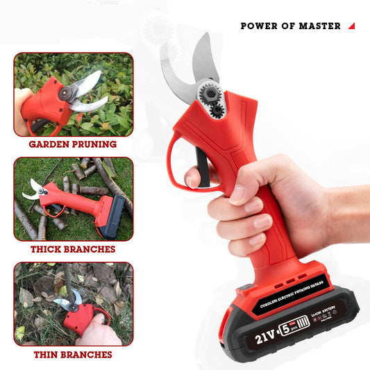 "Rechargeable Electric Branch Shears – Powerful Rough Scissors for Garden Tools"