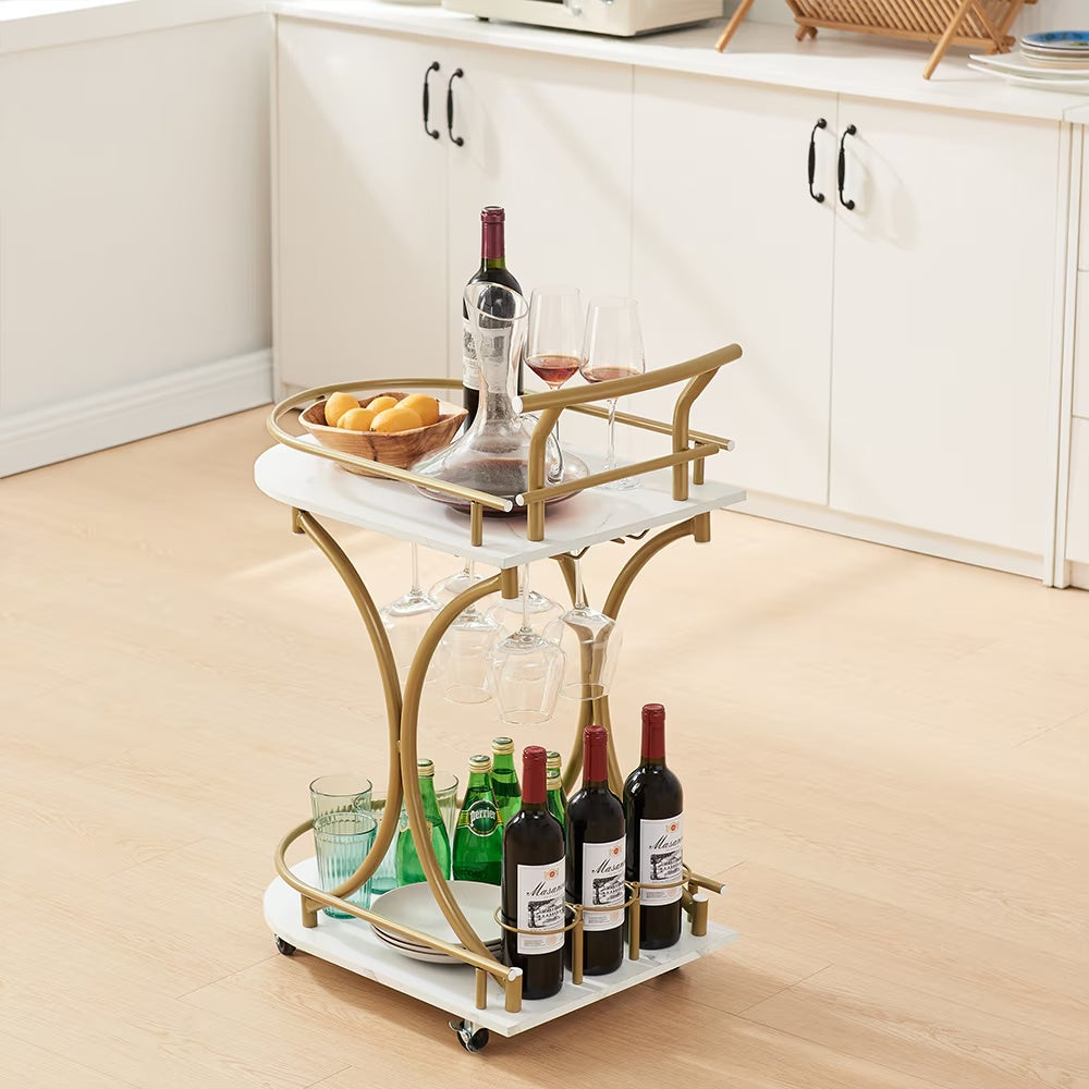 "Multi-Layer Serving Trolley for Drinks, Kitchen & Home Décor"