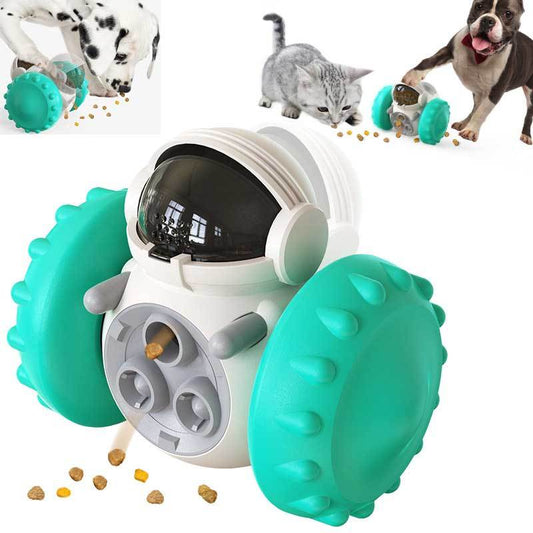 "Interactive Slow-Feed Balance Car Toy – Multifunctional Smart Feeding Toy for Cats & Dogs"