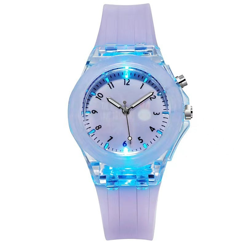 "Silicone Cartoon Children's Luminous Watch with Fruit Pattern"