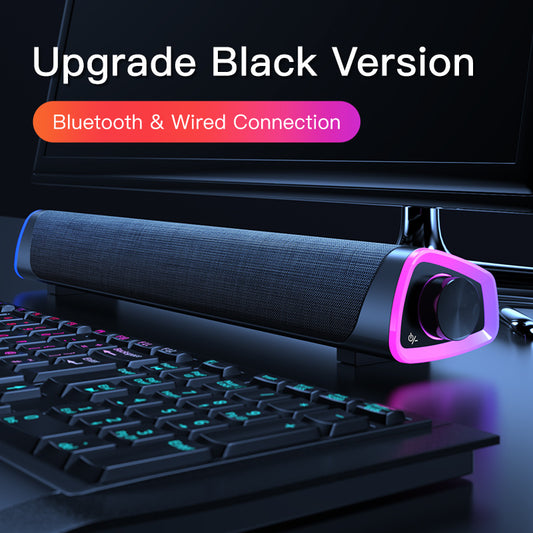 "4D Stereo Sound Bluetooth Speaker Bar with Subwoofer – Compatible with Apple MacBook, Laptop, PC, and Music Players"