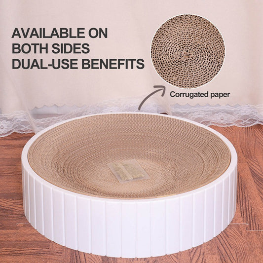 "Round Cat Scratch Plate – Durable Pet Scratching Pad for Cats"