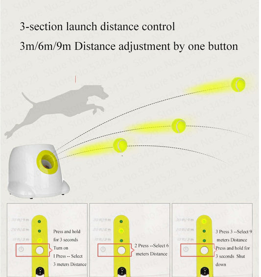 "Automatic Interactive Dog Ball Launcher – Pet Toy for Fetch & Playtime Fun"