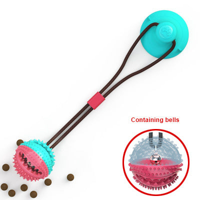 "Silicone Suction Cup Dog Tug Toy – Interactive Chew Ball for Tooth Cleaning & Play"