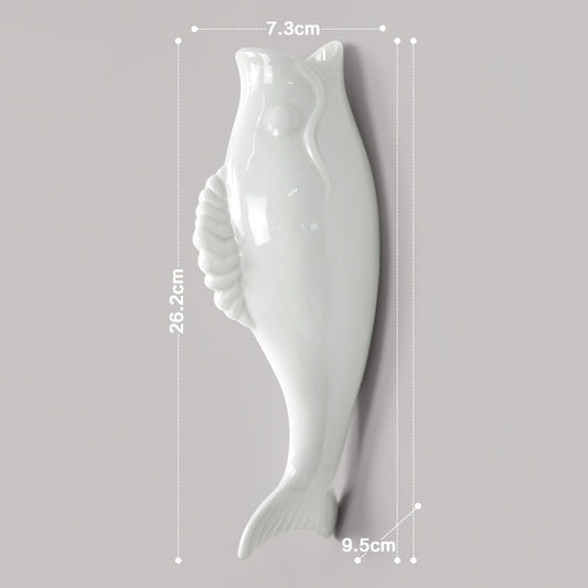 Simple Modern Creative Wall Ceramic Goldfish Vase Restaurant Mural Wall Hanging Three-Dimensional Wall Decoration