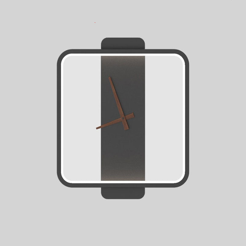"Nordic Wall Lamp with Clock – Modern Bedroom & Bedside Lighting Fixture"