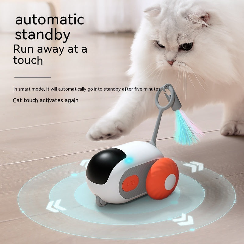 "Remote Control Interactive Cat Car Toy – USB Rechargeable, Automatic Self-Moving Smart Pet Toy"