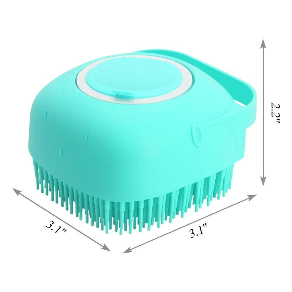 "Pet Dog Shampoo Massager Brush – Soft Silicone Grooming & Bathing Comb for Cats & Dogs"