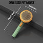 "Pet Pumpkin Self-Cleaning Slicker Brush – Gentle Grooming Tool for Dogs, Cats, Puppies & Rabbits"