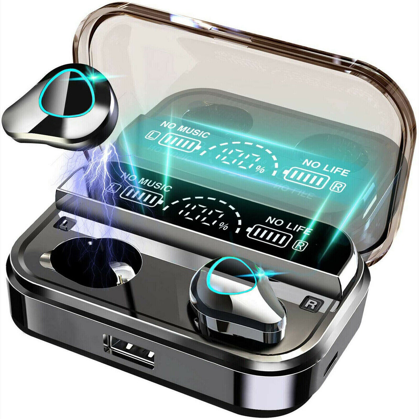 "TWS Wireless Bluetooth 5.1 Sports Earphones – Waterproof True Wireless Stereo Earbuds"