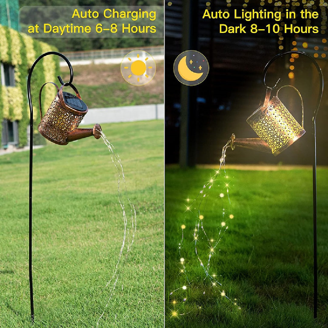 "Solar Watering Can Outdoor Lights – Decorative Metal Hanging Garden Lamp, Waterproof Yard & Patio Décor, Perfect Gift for Mom"