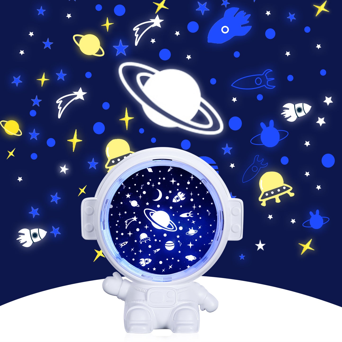 "Galaxy Star Projector Night Light – Astronaut Lamp with Starry Sky Projection for Kids, Baby, and Room Décor"
