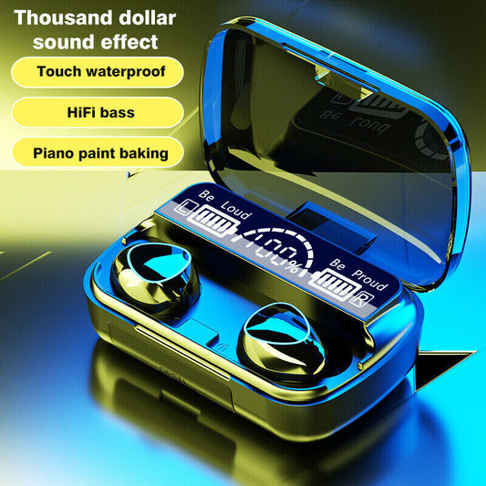 "TWS Wireless Bluetooth 5.1 Sports Earphones – Waterproof True Wireless Stereo Earbuds"