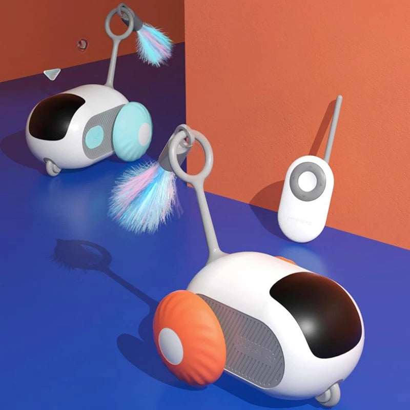 "Remote Control Interactive Cat Car Toy – USB Rechargeable, Automatic Self-Moving Smart Pet Toy"