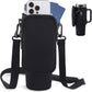 "Slok Water Bottle Carrier Bag – Adjustable Strap Holder Compatible with 40oz Tumbler for Outdoor Walking, Hiking & Sports (Blue Purple)"