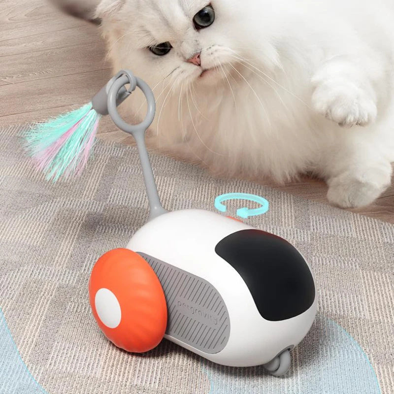 "Remote Control Interactive Cat Car Toy – USB Rechargeable, Automatic Self-Moving Smart Pet Toy"
