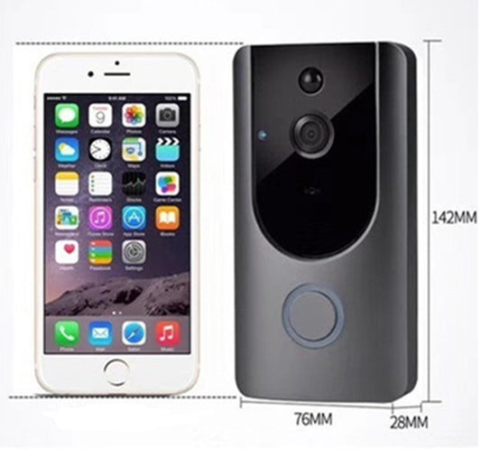 "Smart WiFi Video Doorbell Camera with Night Vision – Wireless IP Door Bell, Visual Intercom & Chime Security System"