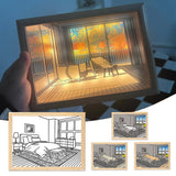 "LED Wall Art Night Light – Modern Decorative Bedside Lamp with Simulated Sunshine Effect"