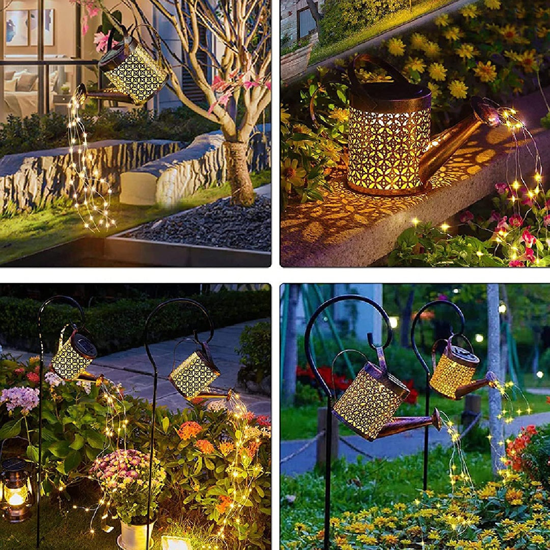 "Solar Watering Can Outdoor Lights – Decorative Metal Hanging Garden Lamp, Waterproof Yard & Patio Décor, Perfect Gift for Mom"