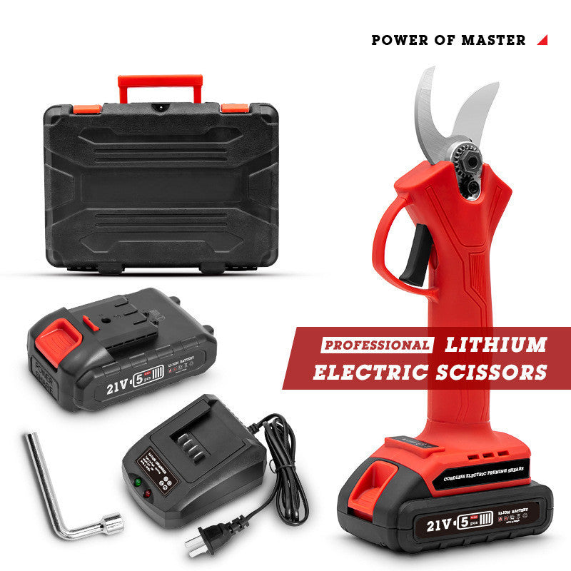 "Rechargeable Electric Branch Shears – Powerful Rough Scissors for Garden Tools"